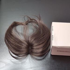 9 In 11 G Human Hair Topper 360 3D Coverage Clip In Hair Piece Dark Brown Wispy